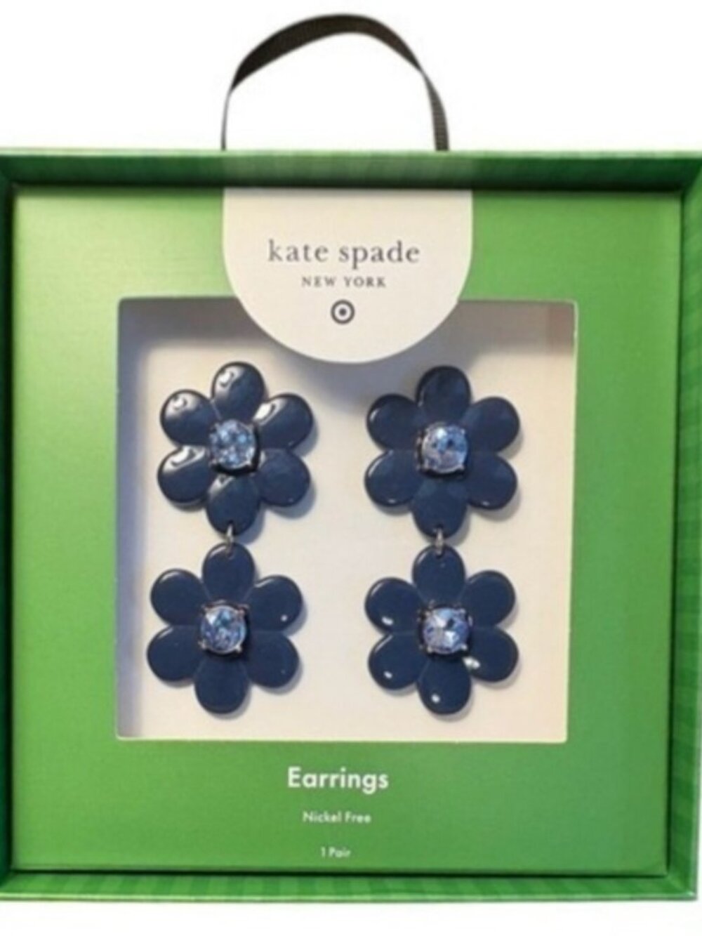 Kate Spade x Target Blue Floral Earrings NWT